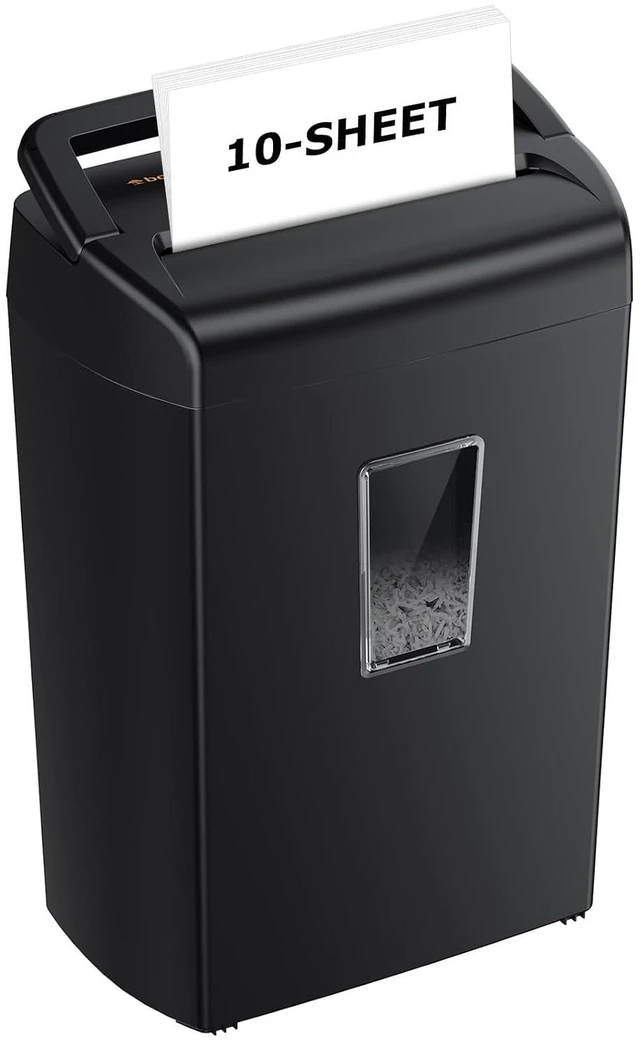 Main image of Bonsaii 10-Sheet Heavy Duty Cross Cut Paper Shredder for Home Office