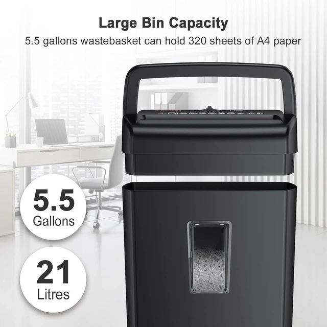 Alt view image 4 of 7 - Bonsaii 10-Sheet Heavy Duty Cross Cut Paper Shredder for Home Office