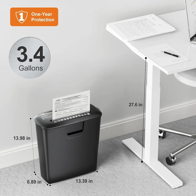 Alt view image 4 of 7 - Bonsaii 8 Sheet Strip Cut S120-C Paper Shredder for Home Office Use & 24 Pack Lubricant Sheets
