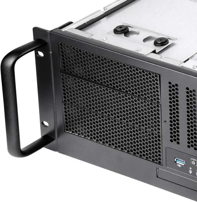 Alt view image 4 of 7 - Silverstone Technology RM41-506 4U rackmount Server case with six 5.25" Drive Bays, SST-RM41-506