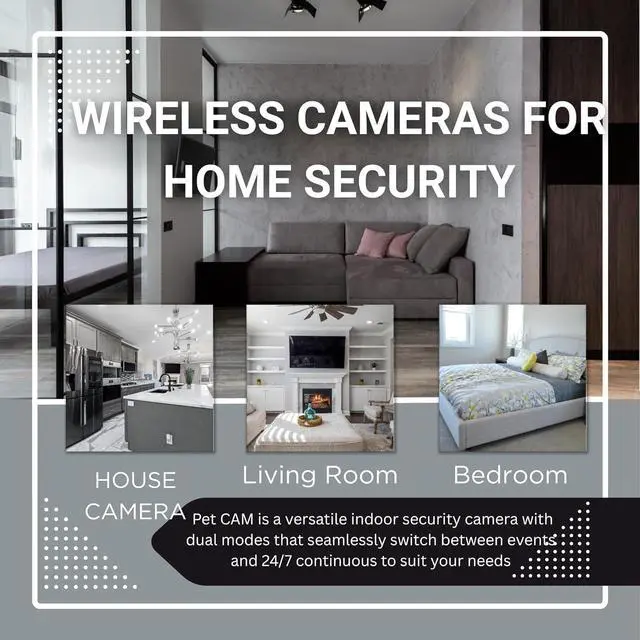 Alt view image 4 of 7 - Cargador de cámara actualizado 2026 con cargador inalámbrico WiFi, cámara de seguridad 4K, cargador de salida inalámbrico de 160 grados de visión amplia y vista remota de aplicaciones