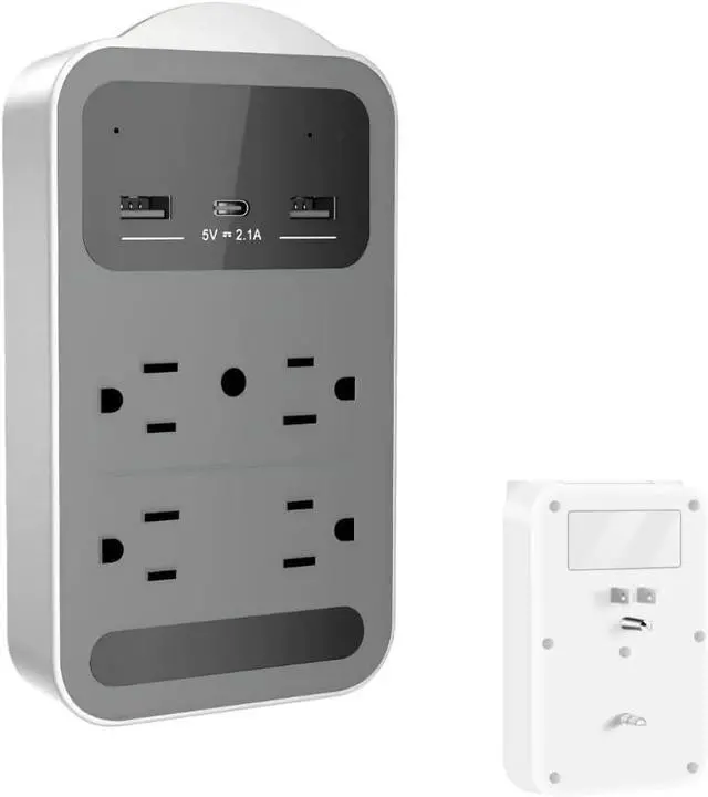 Main image of Cámara de niñera WiFi 4K mejorada 2026 con visión nocturna, cámara de cargador de salida inalámbrica, detección de movimiento, cámara interior de almacenamiento SD para mascotas, hogar, oficina, gris