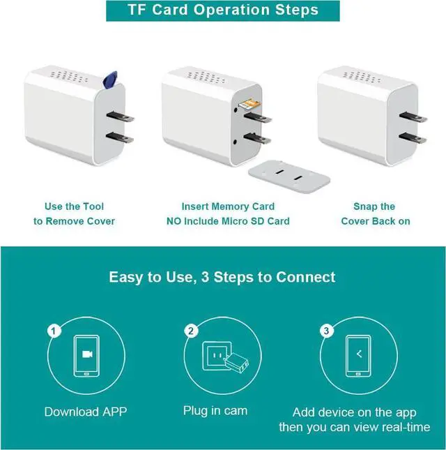 Alt view image 6 of 7 - PATTERSON 1080P Hidden Camera USB Charger - Mini Wireless Spy Camera | WiFi & Motion Detection - Ideal for Home Security, Baby Monitoring, and Pet Surveillance
