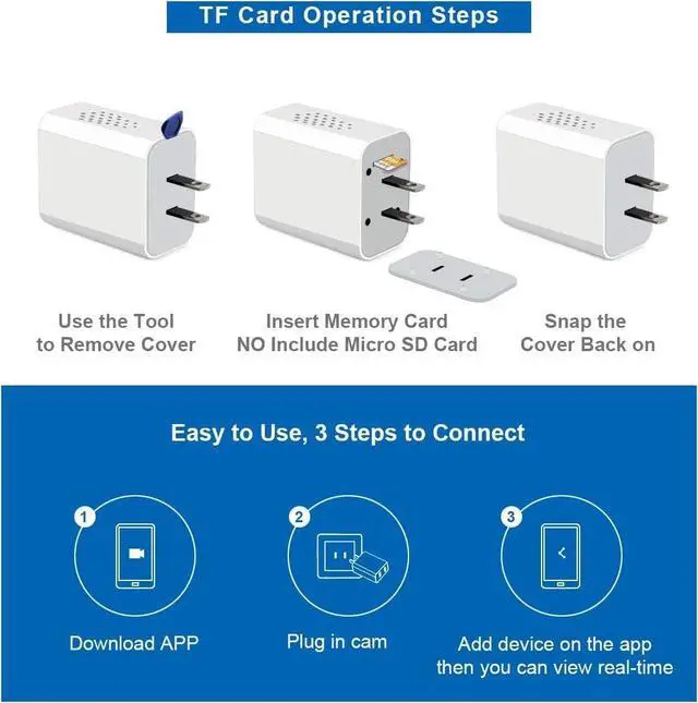 Alt view image 3 of 7 - PATTERSON 1080P Hidden Camera USB Charger - Mini Wireless Spy Camera | WiFi & Motion Detection - Ideal for Home Security, Baby Monitoring, and Pet Surveillance