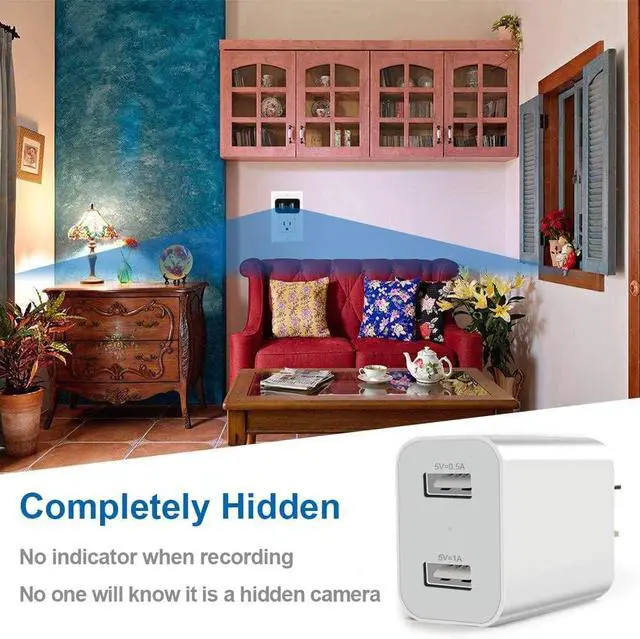 Alt view image 4 of 7 - PATTERSON 1080P Hidden Camera USB Charger - Mini Wireless Spy Camera | WiFi & Motion Detection - Ideal for Home Security, Baby Monitoring, and Pet Surveillance