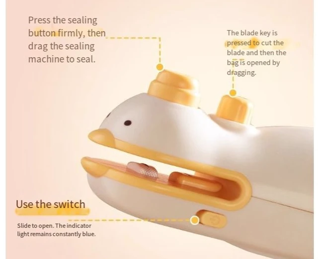Alt view image 6 of 6 - Sealing machine - Small household portable mini vacuum food plastic sealing machine - Plastic bag sealing device - Snack sealing device