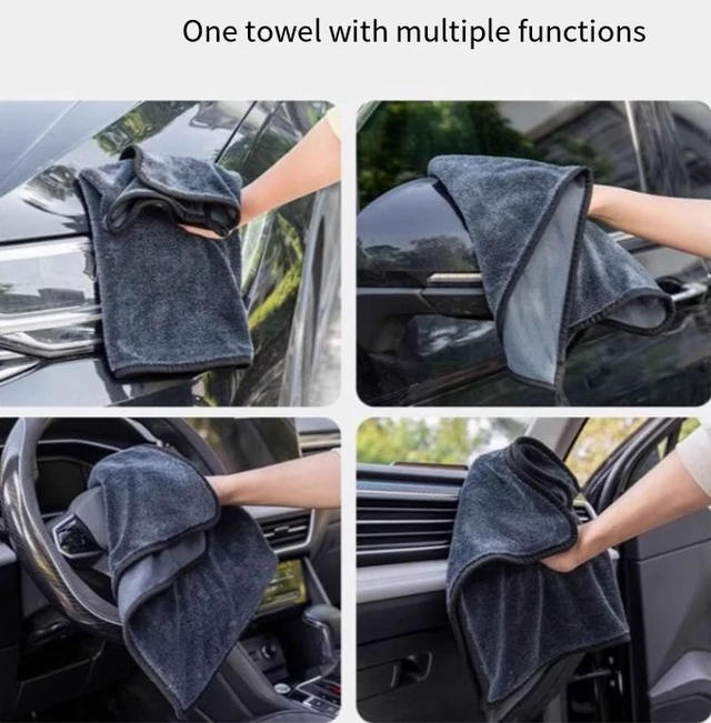 Alt view image 2 of 4 - Non-stick ultra-fine fiber double-sided small braid car cleaning towel, highly absorbent, specially designed for car washing in auto repair shops,Size:40*40cm