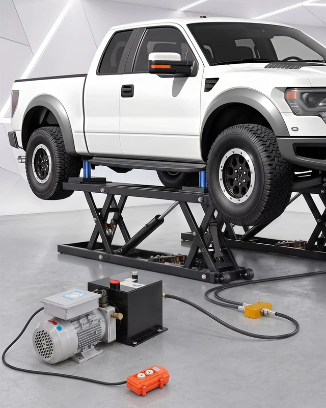 Alt view image 4 of 7 - 7000 LBS Portable Car Lift for Garage
Adjustable Lifting Height up to 26.8", Rolling Ball Transfers for Easy Mobility, Mechanical Locking System for Safety
