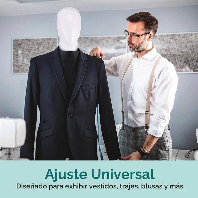 Alt view image 2 of 7 - SereneLife Maniquí masculino de 74 pulgadas con cabeza desmontable, manos y piernas, soporte ajustable, cabeza giratoria de 360 grados, montaje sin herramientas para exhibición de ropa, venta al por m