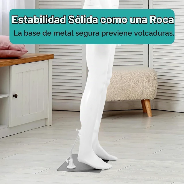 Alt view image 6 of 7 - SereneLife Maniquí masculino de 74 pulgadas con cabeza desmontable, manos y piernas, soporte ajustable, cabeza giratoria de 360 grados, montaje sin herramientas para exhibición de ropa, venta al por m