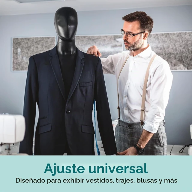 Alt view image 7 of 7 - SereneLife Maniquí masculino de 74 pulgadas con cabeza desmontable, manos y piernas, soporte ajustable, cabeza giratoria de 360 grados, montaje sin herramientas para exhibición de ropa, venta al por m