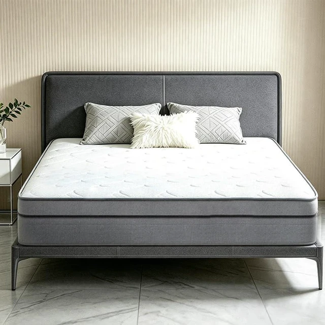 Alt view image 2 of 4 - Colchón tamaño Queen de 10 pulgadas en una caja, colchón de cama Queen con resortes ensanchados, suave y cómodo, colchón Queen de 60 x 80 pulgadas