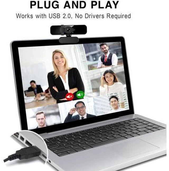Alt view image 4 of 6 - IHDAPP 2K Webcam for PC, 85° View USB Computer Camera, with Noise Canceling Microphone & Privacy Cover, HD Web Camera for Desktop Laptop Monitor Mac Streaming, Gaming & Video Calling Webcam giyqxHw