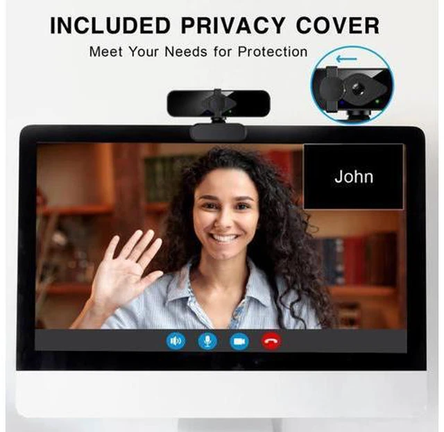Alt view image 5 of 6 - IHDAPP 2K Webcam for PC, 85° View USB Computer Camera, with Noise Canceling Microphone & Privacy Cover, HD Web Camera for Desktop Laptop Monitor Mac Streaming, Gaming & Video Calling Webcam giyqxHw