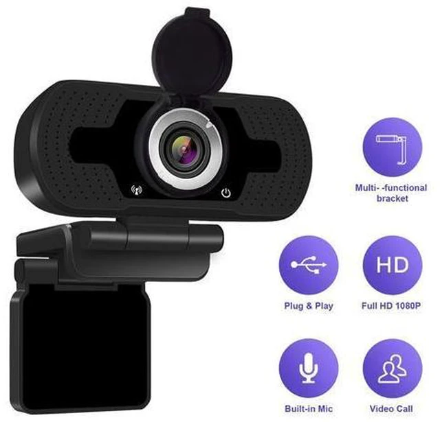Main image of 1080P Webcam, HD PC Webcam USB Mini Computer Camera Built-in Microphone - USB Web Camera for Live Streaming, Video Calling and Recording - Computer PC Desktop Laptop with 110° Wide View Angle giyqxHw