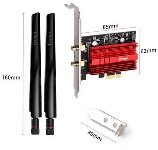 Alt view image 6 of 7 - Fenvi FV-AXE3000 Wi-Fi 6E AX210 PCIe Network Card Bluetooth 5.3 Heat Sink AX 3000Mbps 802.11ax Tri-band 2.4G/5G/6G PCI-E Wireless WiFi Network Adapter Cards for Desktop PC Support Windows 10/11 64-bit