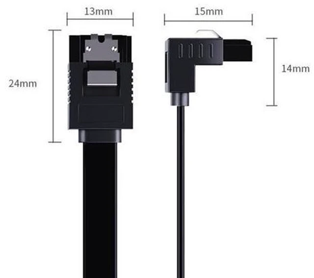Alt view image 7 of 7 - 10pcs 40cm/15.74" SATA Cable 3.0 to Hard Disk Drive SSD HDD Sata 3 Straight Right-angle Cable for Asus Gigabyte Motherboard Cable Sata