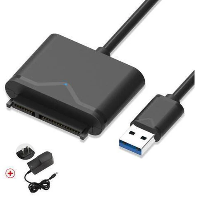 Main image of 1.6ft USB3.0 to SATA? Hard Disk Driver Cable Adapter External SATA to USB A 5Gbps Adapter Cable Hard Disk Connector Converter for 2.5/3.5 inch HDD with Power Adapter