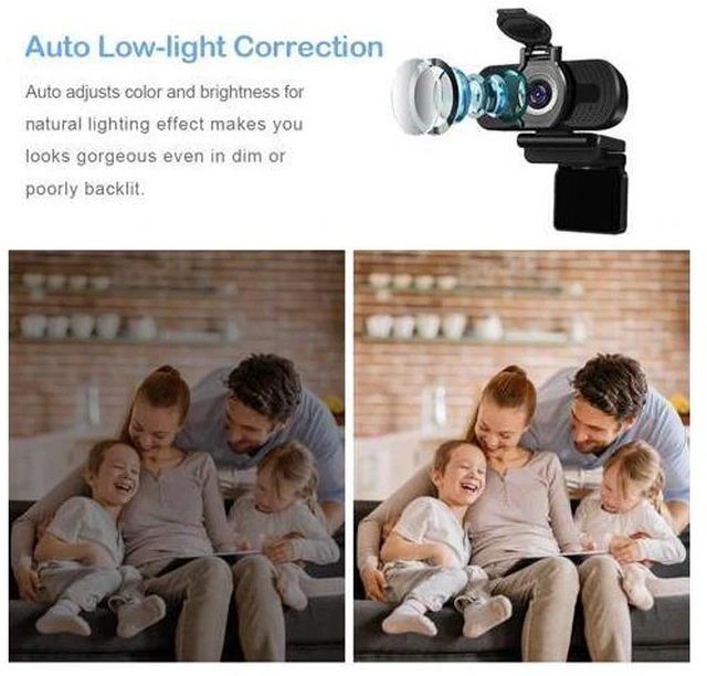 Alt view image 6 of 7 - Webcam 1080p USB Webcam Manual Focus Built-in Sound-absorbing Microphone Drive-free Web Camera for PC Laptop Web Cam Webcam