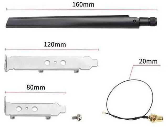 Alt view image 7 of 7 - FV-AXE210NG Wi-Fi 6E Desktop Kit Wireless Adapter Bluetooth 5.2 + 3000Mbps 2.4Ghz 5Ghz 6Ghz M.2 2230 Key E With Intel AX210 AX210NGW 802.11ax/ac Support MU-MIMO OFDMA Windows 10/11 With 6Dbi Antenna