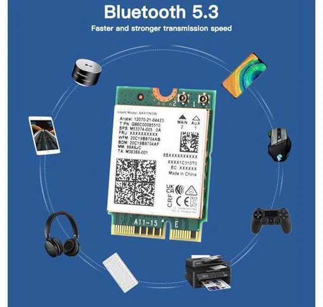Alt view image 4 of 7 - Fenvi Tri-Band WiFi 6E AX411 M.2 Cnvio2 WIFI6 For Intel AX411NGW 2.4Ghz/5G/6Ghz Wireless Wi-fi Network Card Support bluetooth 5.3 Wlan Adapter 802.11AX/AC For Win 10 Windows 11