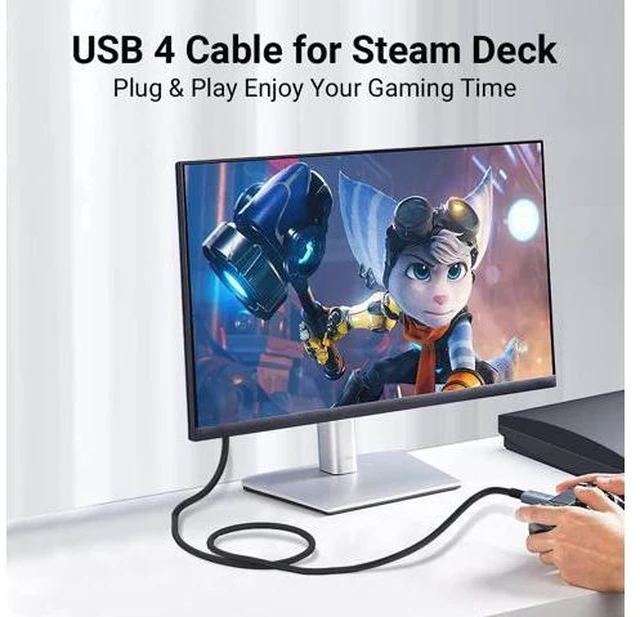Alt view image 5 of 7 - AUBEAMTO 40Gbps Thunderbolt 4 USB4 Cable 1.5ft, USB C Thunderbolt 4 Cable with 8K Video and 240W Charging, USB 4 Thunderbolt Cable Compatible with USB4, Thunderbolt 3 Cable Hub Docking Steam Deck