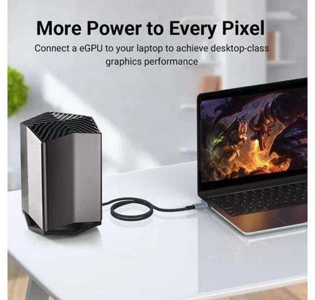 Alt view image 6 of 7 - AUBEAMTO 40Gbps Thunderbolt 4 USB4 Cable 1.5ft, USB C Thunderbolt 4 Cable with 8K Video and 240W Charging, USB 4 Thunderbolt Cable Compatible with USB4, Thunderbolt 3 Cable Hub Docking Steam Deck