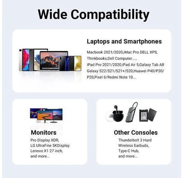 Alt view image 7 of 7 - AUBEAMTO 40Gbps Thunderbolt 4 USB4 Cable 1.5ft, USB C Thunderbolt 4 Cable with 8K Video and 240W Charging, USB 4 Thunderbolt Cable Compatible with USB4, Thunderbolt 3 Cable Hub Docking Steam Deck