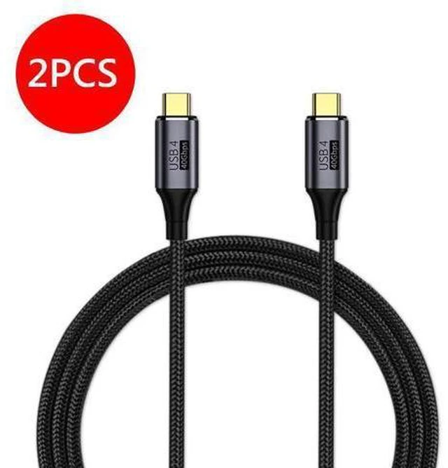 Main image of AUBEAMTO USB4 Cable 40Gbps,100W Fast Charging,Compatible with Thunderbolt 4 3 and Type-c,8K @60Hz,for USB C Laptop, Smartphone, External SSD,eGPU,Docking Station,1Ft (2 Pack)