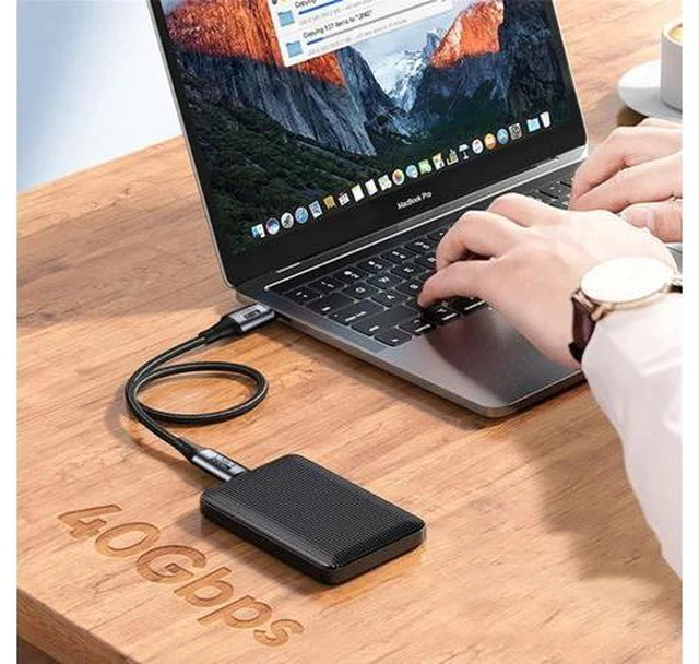 Alt view image 5 of 7 - AUBEAMTO USB4 Cable 40Gbps,100W Fast Charging,Compatible with Thunderbolt 4 3 and Type-c,8K @60Hz,for USB C Laptop, Smartphone, External SSD,eGPU,Docking Station,1Ft (2 Pack)