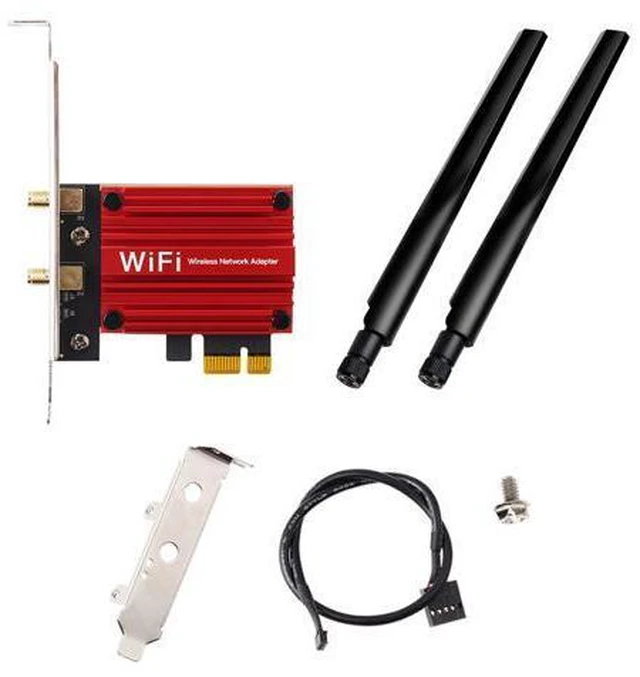 Alt view image 6 of 7 - DERAPID PCIe WiFi 6E Card, AX210 Network Card Adapter for PC Gaming, Bluetooth 5.3, Tri-Band (802.11ax) 5400Mbps 6GHz Wireless LAN Cards with MU-MIMO, OFDMA, Support Windows 10/11 (64-bit)