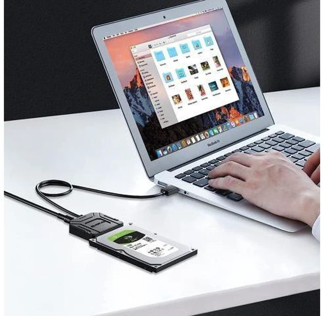 Alt view image 7 of 7 - SATA III to USB 3.0 Adapter, USB to SATA Adapter Cable for 2.5"/3.5" HDD/SSD SATA I/II/III Hard Drive Adapter, Support UASP, with External Power Supply 12V 2A
