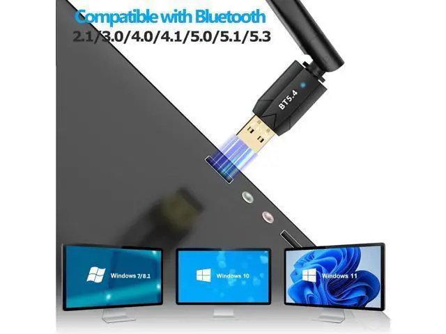 Alt view image 4 of 7 - IHDAPP USB Bluetooth Adapter 5.4 for PC, 150M Long Distance Bluetooth Wireless Adapter, USB Bluetooth Dongle 5.4 EDR Adapter for Desktop Laptop PC Plug & Play Compatible with Windows 11/10/8.1 (Black)