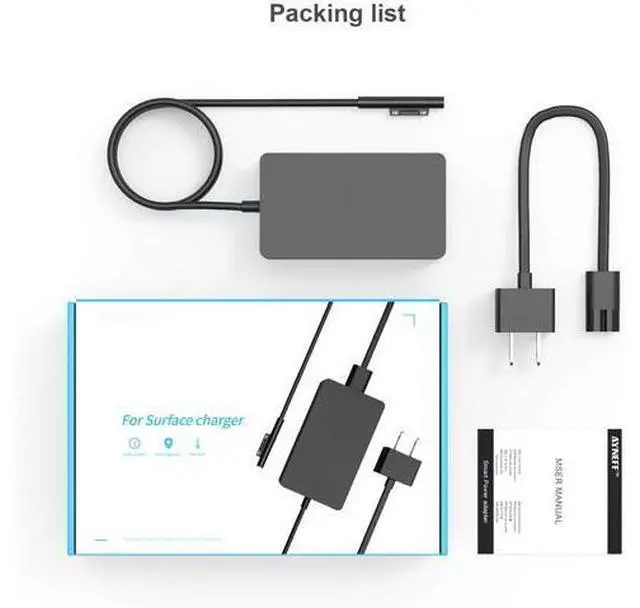 Alt view image 7 of 7 - Surface Book Charger, AYNEFF 15V 4A 65W Surface Pro 7 Power Supply Compatible with Microsoft Surface Book Surface Laptop Surface Pro 7 Pro 6 Pro 4 Pro X, Surface Go, 5.9ft DC Cable with USB 5V 1A