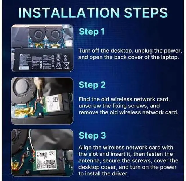Alt view image 4 of 7 - AUTYUE Wireless Adapter WiFi 7 Network Card, BT5.4 BE200NGW 7th WiFi Adapter, M.2 Mini Desktop kit WiFi 7 Adapter 802.11BE Tri-Band 8774Mbps WiFi not Support AMD Motherboards for Win 10/11 10Dbi