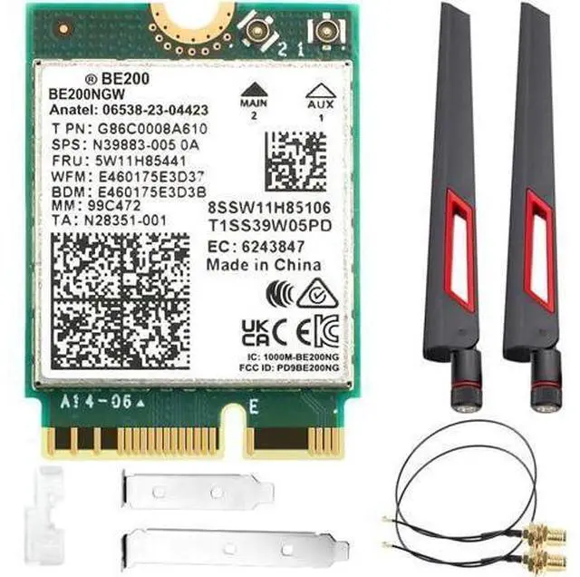 Main image of AUTYUE Wireless Adapter WiFi 7 Network Card, BT5.4 BE200NGW 7th WiFi Adapter, M.2 Mini Desktop kit WiFi 7 Adapter 802.11BE Tri-Band 8774Mbps WiFi not Support AMD Motherboards for Win 10/11 10Dbi