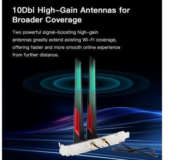 Alt view image 5 of 7 - AUTYUE Wireless Adapter WiFi 7 Network Card, BT5.4 BE200NGW 7th WiFi Adapter, M.2 Mini Desktop kit WiFi 7 Adapter 802.11BE Tri-Band 8774Mbps WiFi not Support AMD Motherboards for Win 10/11 10Dbi