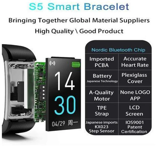Alt view image 2 of 7 - Fitness Tracker HR, with Blood Pressure Heart Rate Monitor, Pedometer, Sleep Monitor, Calorie Counter, Vibrating Alarm, Clock IP68 Waterproof for Women Men
