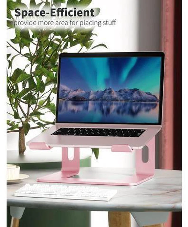 Alt view image 6 of 7 - Laptop Stand, Ergonomic Aluminum Laptop Mount Computer Stand for Desk, Detachable Laptop Riser Notebook Stand Compatible with MacBook Air Pro, Dell XPS, More 10-16" Laptops