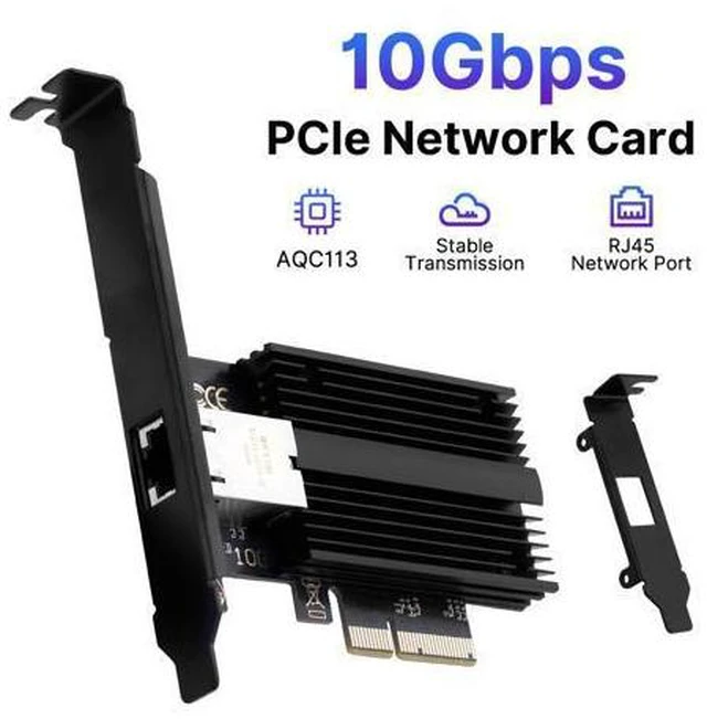 Main image of Fenvi 10G Base-T PCI-e Network Card Marvell AQC113C, 10Gbps RJ45 Port NIC Card with Standard & Low-Profile Brackets, Support Windows10/11/Server