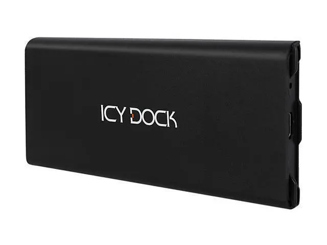 Alt view image 2 of 7 - ICY DOCK ICYNano MB861U31-1M2B Aluminum & Plastic M.2 Black 1 x M.2 PCIe NVMe SSD (2230/2242/2260/2280/22110) 1 x USB 3.2 Gen 2 Portable M.2 NVMe PCIe SSD to USB 3.2 Gen 2 (10Gbps) External Enclosure