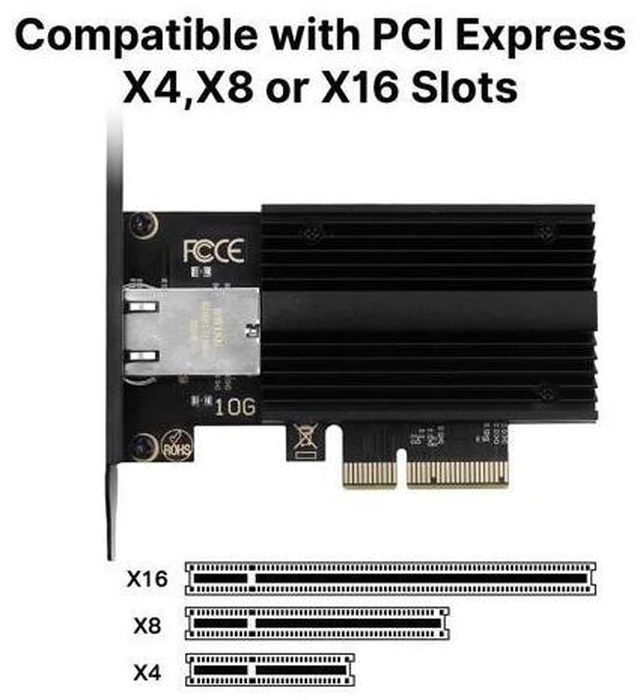 Alt view image 4 of 6 - Fenvi 10G Base-T PCI-e Network Card Marvell AQC113C, 10Gbps RJ45 Port NIC Card with Standard & Low-Profile Brackets, Support Windows10/11/Server