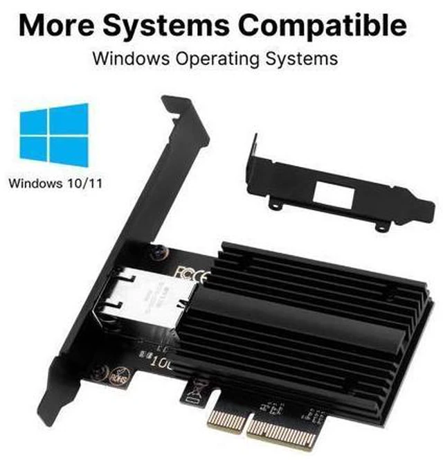 Alt view image 5 of 6 - Fenvi 10G Base-T PCI-e Network Card Marvell AQC113C, 10Gbps RJ45 Port NIC Card with Standard & Low-Profile Brackets, Support Windows10/11/Server