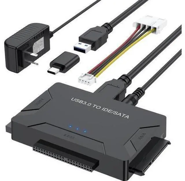 Main image of Hard Drive Reader IDE SATA to USB 3.0 Adapter, USB + Type C External Hard Drive Data Ultra Recovery Converter Kit with Power for 2.5 3.5 HDD ssd Disk 5.25 Inch DVD/CD-ROM Optical Drive giyqxHw
