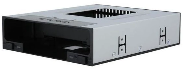 Alt view image 2 of 7 - ICY DOCK flexiDOCK MB795SP-B Tray-less 2.5" and 3.5" SAS/SATA SSD/HDD Docking Enclosure for External 5.25" Drive Bay