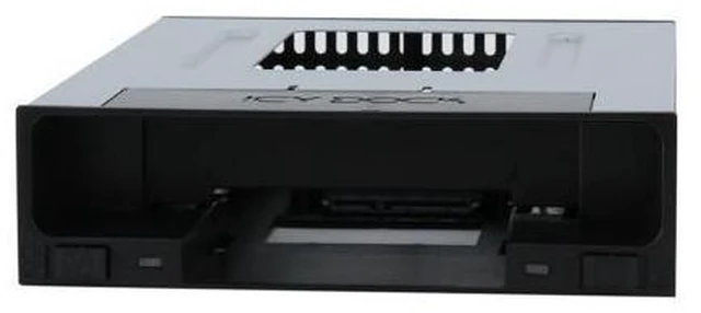 Alt view image 4 of 7 - ICY DOCK flexiDOCK MB795SP-B Tray-less 2.5" and 3.5" SAS/SATA SSD/HDD Docking Enclosure for External 5.25" Drive Bay