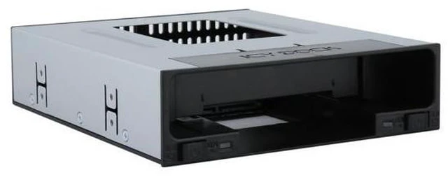 Alt view image 6 of 7 - ICY DOCK flexiDOCK MB795SP-B Tray-less 2.5" and 3.5" SAS/SATA SSD/HDD Docking Enclosure for External 5.25" Drive Bay