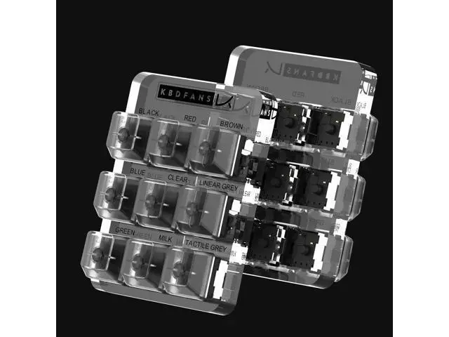 Alt view image 2 of 7 - Transparent Keycaps Testing Tool Cherry 9 MX Switches Keyboard Tester Kit Clear Keycaps Sampler PCB Mechanical Keyboard