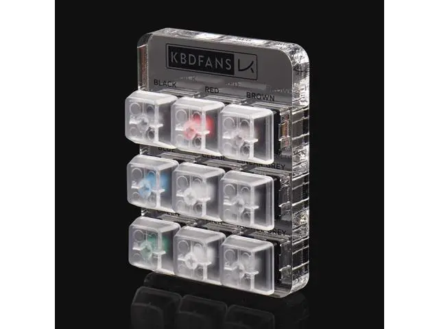 Alt view image 3 of 7 - Transparent Keycaps Testing Tool Cherry 9 MX Switches Keyboard Tester Kit Clear Keycaps Sampler PCB Mechanical Keyboard