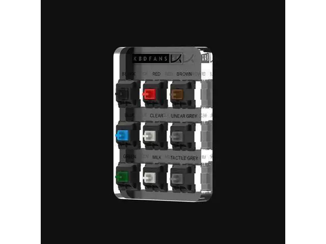 Alt view image 5 of 7 - Transparent Keycaps Testing Tool Cherry 9 MX Switches Keyboard Tester Kit Clear Keycaps Sampler PCB Mechanical Keyboard